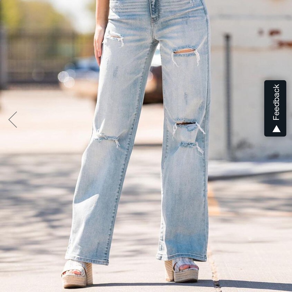 Willow & Root High Rise Wide Leg Jeans
